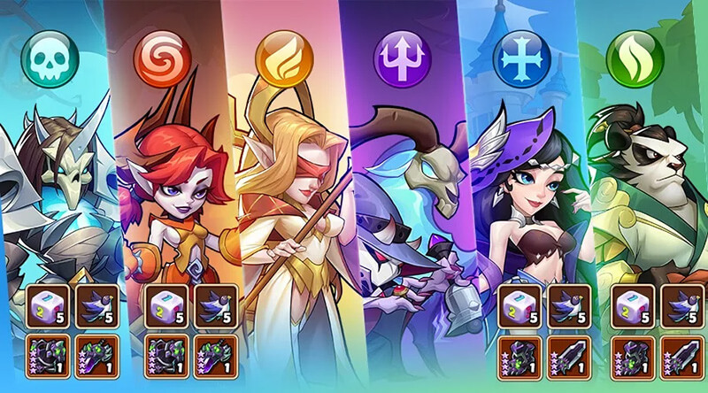 Idle Heroes characters