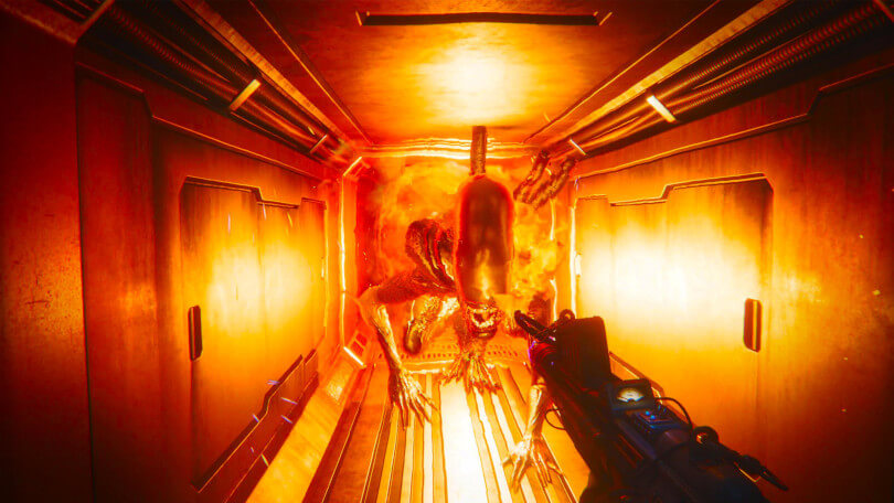 Gameplay-Ausschnitt aus Alien Isolation Horror handy-spiele