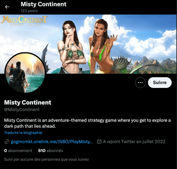 Codes Misty Continent sur Twitter