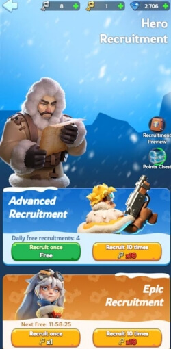Recruit your heroes in Whiteout Survival