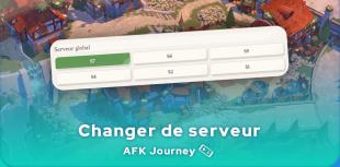 Changer de serveur sur AFK Journey