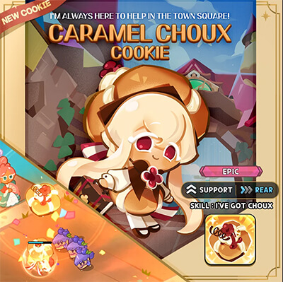 Caramel Choux Cookie in der Cookie Run Kingdom UPDATE