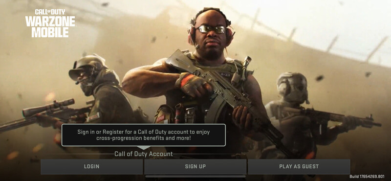 log in to your Warzone Mobile account