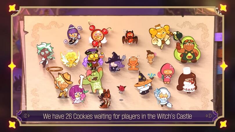26 Cookies werden bei der Veröffentlichung von Cookie Run: Witch's Castle verfügbar sein.