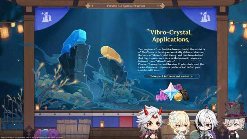 Vibro-Crystal Applications Genshin Impact event