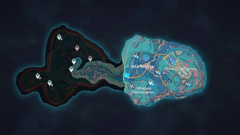 Genshin Impact Meer der alten Tage Karte