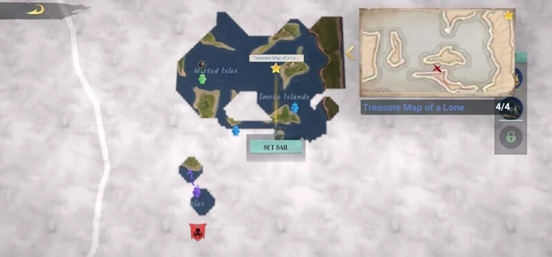 Sea of Conquest treasure map