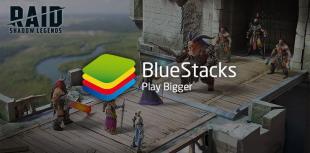 Using BlueStacks to play RAID: Shadow Legends on PC                                