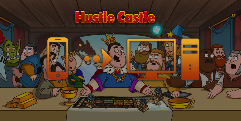 how to play hustle castle on pc