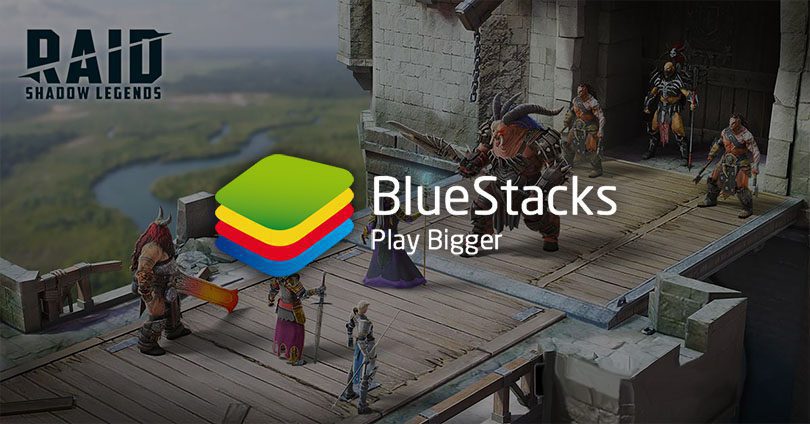 Using BlueStacks to play RAID: Shadow Legends on PC                                