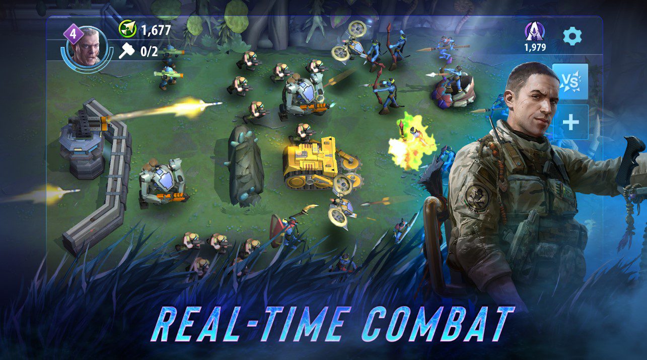 Screenshots of the mobile game Avatar: Pandora Rising 