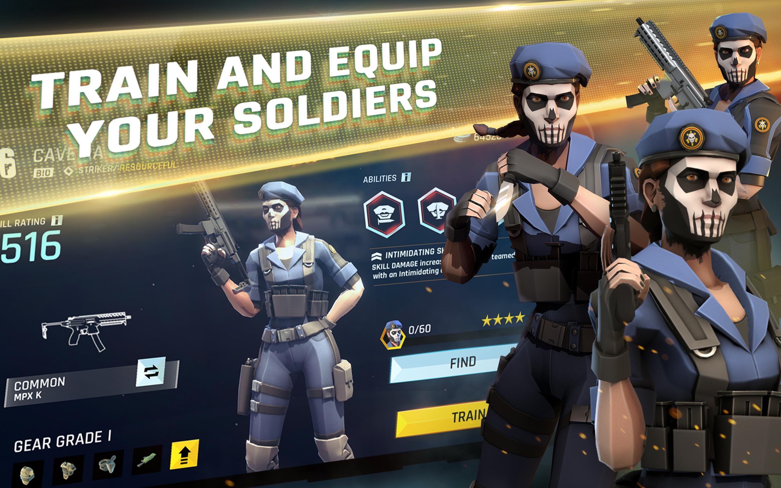 Un personnage de Tom Clancy's Elite Squad sur mobile