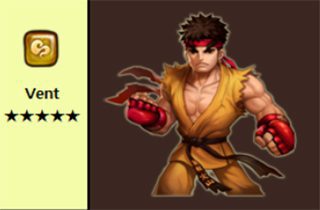 Le personnage Street Fighter Ryu dans Summoners War