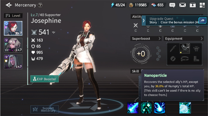 Heroes War Counterattack mobile : Josephine