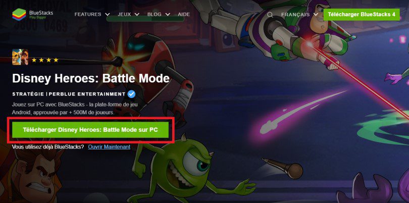 Télécharger un émulateur Android pour jouer à Disney heroes sur PC