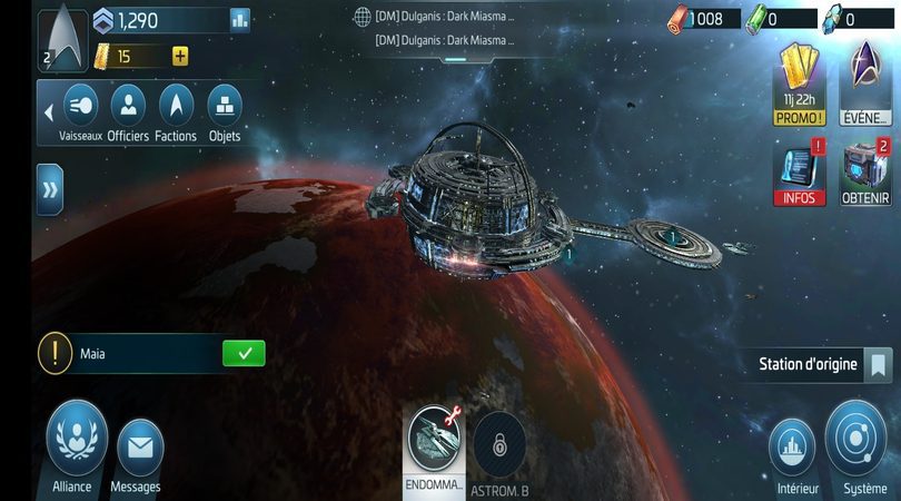 Homescreen Star Trek Fleet Command