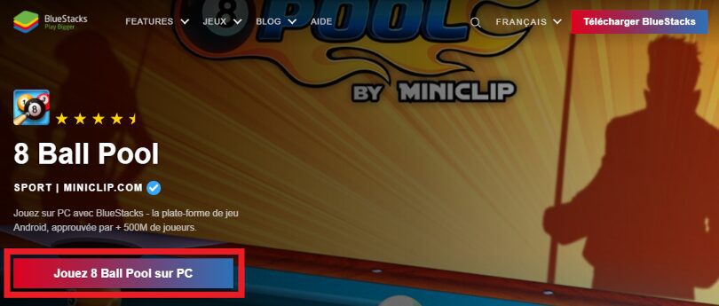 Télécharger un émulateur Android pour jouer à 8 Ball Pool sur PC