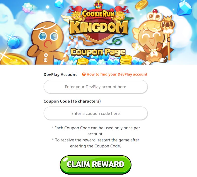 Code Cookie Run Kingdom