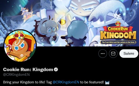 Twitter Cookie Run Kingdom partageant des codes promo