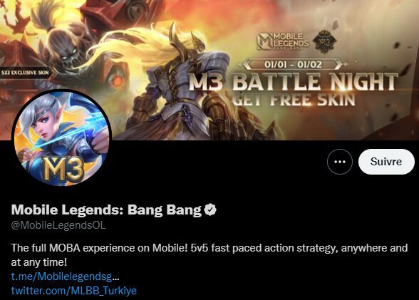 Twitter pour retrouver les codes Mobile Legends: Bang Bang
