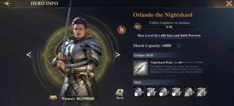 Orlando the Nightshard sur King of Avalon collaboration