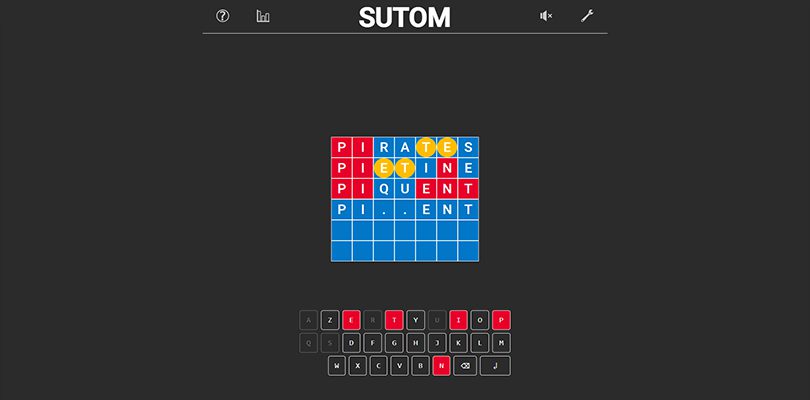 Sutom, le Wordle français