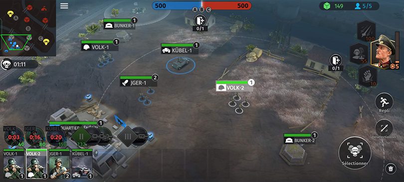 Gameplay de la beta de World War Armies sur Android