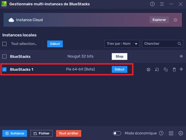 Créer une multi-instance avec BlueStacks