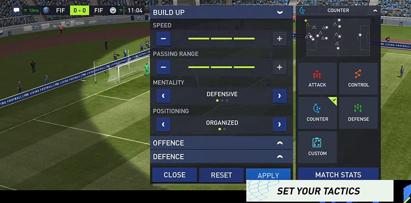 Gameplay du mode Manager de FIFA Mobile 22