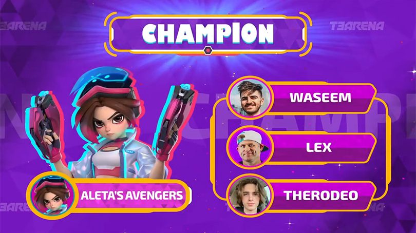 Aleta's Avengers : vainqueur du premier tournoi T3 Arena
