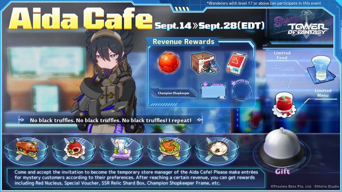 ToF Update 1.5 Event: Aida Coffee