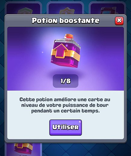 The boost potion in the Clashmas update of Clash Royale