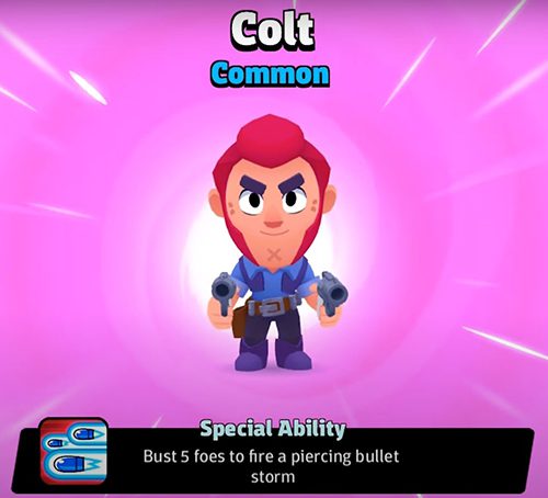 Personnage Colt Squad Busters débloqué pendant la beta