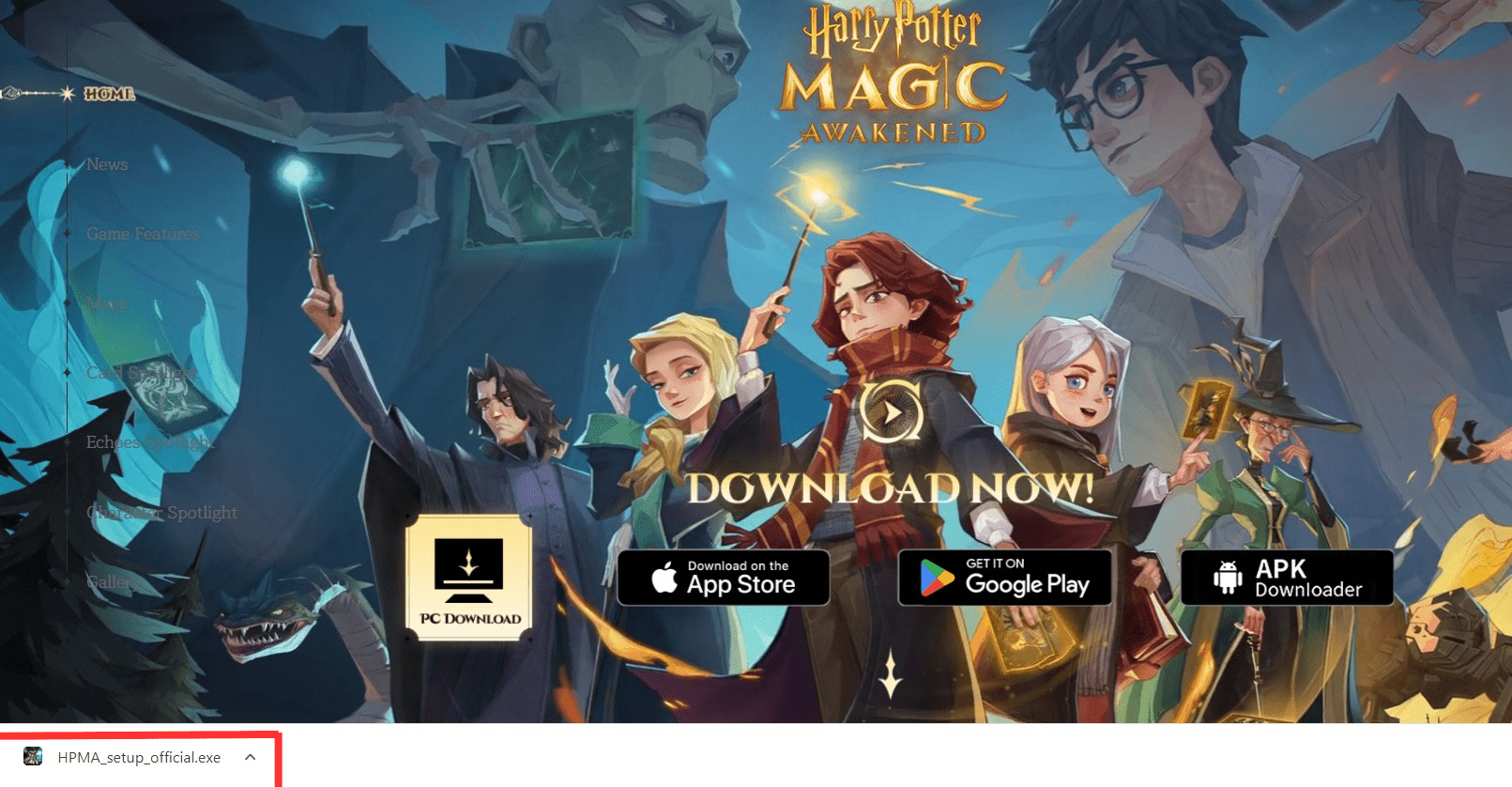 Emulateur officiel Portkey Games pour Harry Potter: La Magie Émerge sur PC