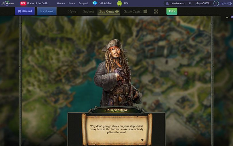 Pirates of the Caribbean: ToW sur PC via navigateur
