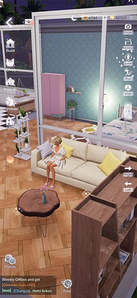 Création de maison The Sims dans un dress up game